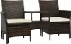 vidaXL Ensemble canapé de jardin 7 pièces poly rotin brun Voir les images du produit 2