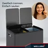 WELLGRO Treteimer 2x30L Grau – Edelstahl mit Softclose & Produktbild-Vorschau 2