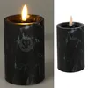 2er LED Kerze Stumpenkerze Marmor Optik flackern Ø7x12,5cm Batterie Voir les images du produit