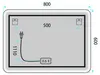Specchio Rea Top-3 80X60 80X60 Led Anteprima dell’immagine prodotto 5