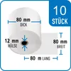 Thermorolle 80 mm x 80 mm x 12 mm x 80 m | 55 gr. | VPE 10 Produktbild-Vorschau 1