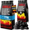 DEUBA® 9 Kg Grillbriketts 3 x 3kg Holzkohle Grillkohle Produktbild-Vorschau 1