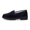 Waldläufer Damen Leder Loafer blau 5,5 Produktbild-Vorschau 2