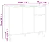 vidaXL Príborník čierny 90x30x72 cm Materiál dreva Náhľad obrázku produktu 8