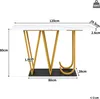 MODFU Eettafel, houten keukentafel, keukentafel met gouden Productafbeelding-voorbeeld 6