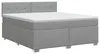 vidaXL Lit boxspring avec matelas gris clair 180 x 200 cm Voir les images du produit 1