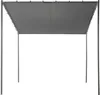 A dark gray pergola with a black frame, shown from a front-facing, slightly elevated angle against a white background. Náhľad obrázku produktu