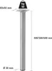 Tarrox Tischbein rund Ø 30 x 500 mm, silber Produktbild-Vorschau 5
