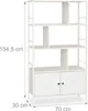 Libreria Relaxdays, A x L x P: 154,5 x 74 x 30 cm, 3 Anteprima dell’immagine prodotto 4
