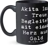 Mr. & Mrs. Panda Tasse Spruch Akita Inu Herz - Schwarz - Produktbild-Vorschau 2