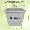 MePla - Set - Pflanzkübel Quadrat 48x48 + Untersetzer 41x41 Produktbild-Vorschau 2