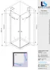 GZH 80x80x195 cm Zeus EckDuschkabine inkl. Tasse + Siphon Produktbild-Vorschau 2