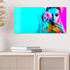 DEQORI Glasbild Echtglas 60x30 cm 'Trendiges Frauenporträt' Produktbild-Vorschau 4