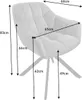 riess-ambiente Drehbarer Stuhl PAPILLON cognac Echtleder Produktbild-Vorschau 7