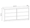 AX LIVING Schlafzimmer Kommode Mormanno K6S – 181 cm, Eiche Produktbild-Vorschau 3