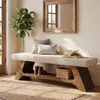 140 cm lange Sitzbänke mit Kissen und Schuhablage, Produktbild-Vorschau 7