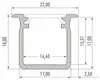 LED Aluminium Profil PD-G 1 Meter Aluprofil Leiste 17 x Produktbild-Vorschau 4