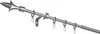 A single curtain rod with rings and a decorative finial on a white background. Produktbild-Vorschau