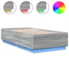 Möbel Bettgestell mit LED Grau Sonoma 75x190 cm Produktbild-Vorschau 2