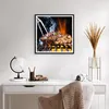 Gerahmtes Poster - Schwarzer Rahmen - Steak Grill Flammen Produktbild-Vorschau 6