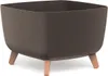 A square planter pot with four legs. Produktbild-Vorschau