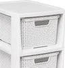 Ratanový kúpeľňový stojan s košíkmi 4 X 7L White Náhľad obrázku produktu 8