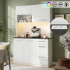 Armoire buffet Merax, meuble haut avec éclairage LED et Voir les images du produit 3
