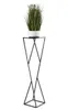 Howhomely Sgabello per fiori in metallo nero 100 cm - Anteprima dell’immagine prodotto 2