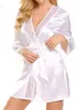 Dámské spodní prádlo - Saténová souprava - Župan s krajkou Náhled obrázku produktu 2