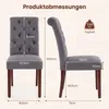 KOMFOTTEU Esszimmerstühle, 2er Set Küchenstuhl mit hoher Produktbild-Vorschau 7