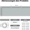 Telone Wiltec resistente alle intemperie grigio, telone Anteprima dell’immagine prodotto 3
