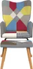 vidaXL Hojdacie kreslo so stoličkou Patchwork Fabric Náhľad obrázku produktu 3