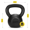 4FIZJO Gusseiserne Kettlebell 16 kg, Trainingsgewicht für Produktbild-Vorschau 8