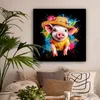 MuchoWow® - Leinwandbilder - Graffiti - Sommer - Schwein - Produktbild-Vorschau 2