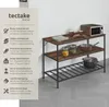 A kitchen shelf unit with items on it, presented with descriptive text on the left side. Produktbild-Vorschau