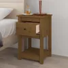 vidaXL Nachttisch Honigbraun 40x35x61,5 cm Massivholz Produktbild-Vorschau 3