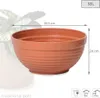 A terracotta-colored plant pot with dimensions indicated. Anteprima dell’immagine prodotto