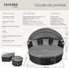 Bain de soleil rond modulable SANTORIN - noir Voir les images du produit 6