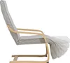 Homestyle4u Freischwinger Relaxsessel Cord grau mit Produktbild-Vorschau 7