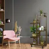 relaxdays Brązowa półka na rośliny bambus 5 półek Podgląd zdjęcia produktu 2