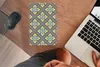 MuchoWow® Mauspad Mousepad Design - Kariert - Blumen - Grau Produktbild-Vorschau 4