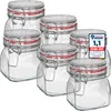 WELLGRO Einmachgläser mit Bügelverschluss eckig 630ml - Produktbild-Vorschau 1
