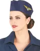 Stewardess Häubchen Mütze dunkelblau-gold - Einheitsgröße Produktbild-Vorschau 1