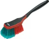 A cleaning brush with a black handle and red and teal bristles, isolated on a white background. Produktbild-Vorschau