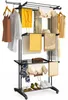 VOUNOT® 4 Ebenen Wäscheständer Turm mit Rollen 125x62x173 Produktbild-Vorschau 1