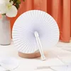 24x Weiße Papier Handfächer für Hochzeit Gäste & Deko Produktbild-Vorschau 6