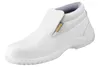 A white work shoe with a slip-on design. Produktbild-Vorschau