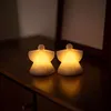 LED Engel weiß Wachs 2-er Set Weihnachtsdeko dezent Produktbild-Vorschau 2