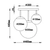 Deckenlampe, Kugel Design, Glas satiniert, D 46,5 cm Produktbild-Vorschau 5