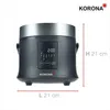 A digital rice cooker on a white background with dimensions indicated. Anteprima dell’immagine prodotto